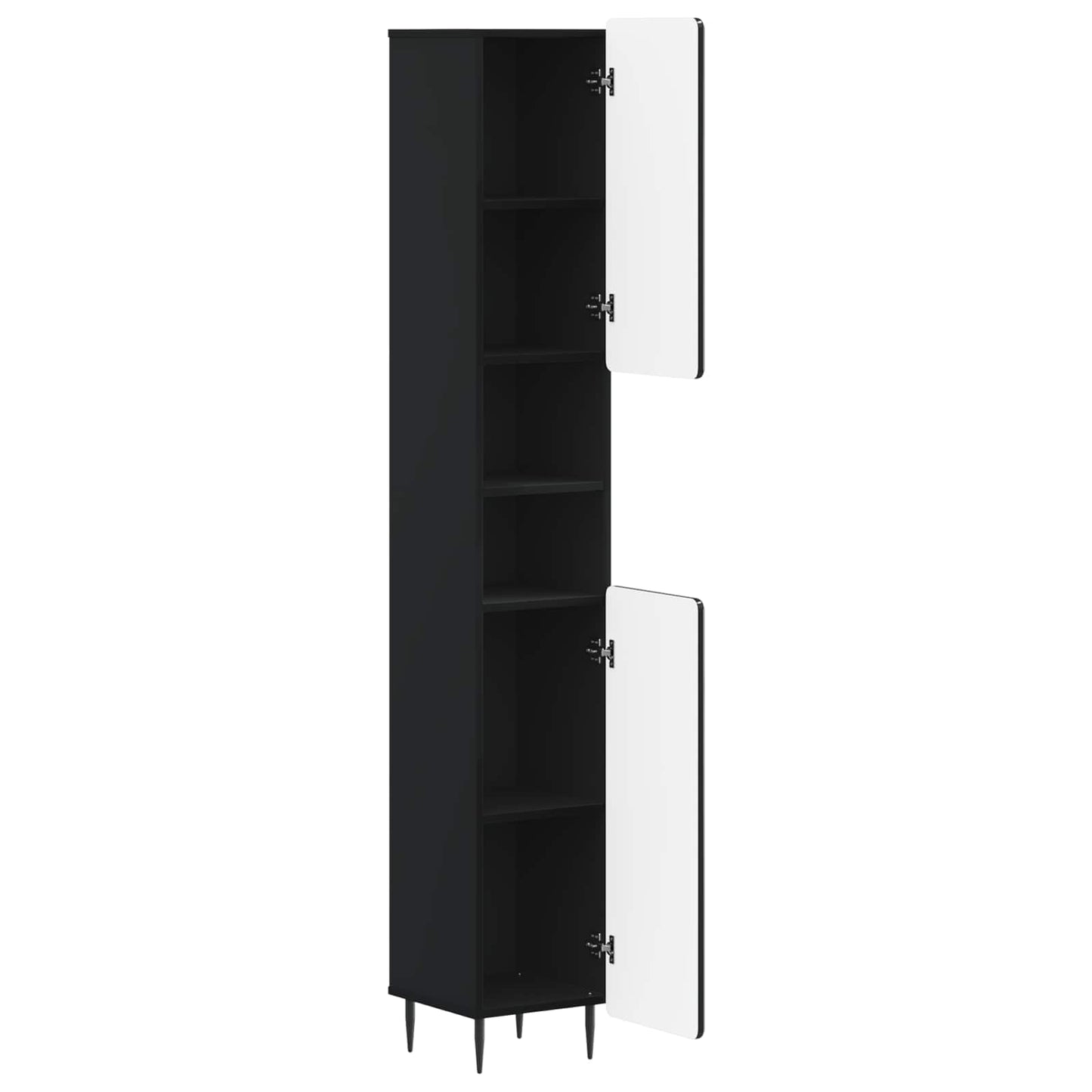 Bathroom Cabinet with Open Shelf ZWOLLE Black