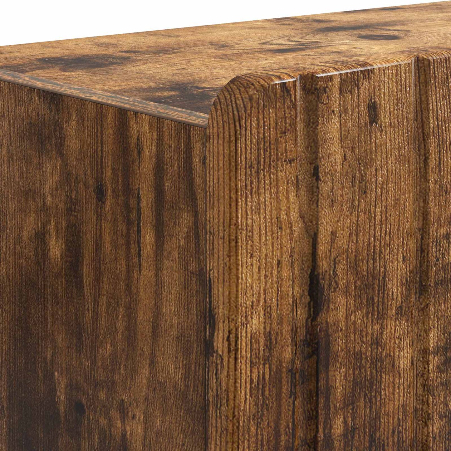 Bathroom Cabinet with Open Shelf ZWOLLE Smoked Oak