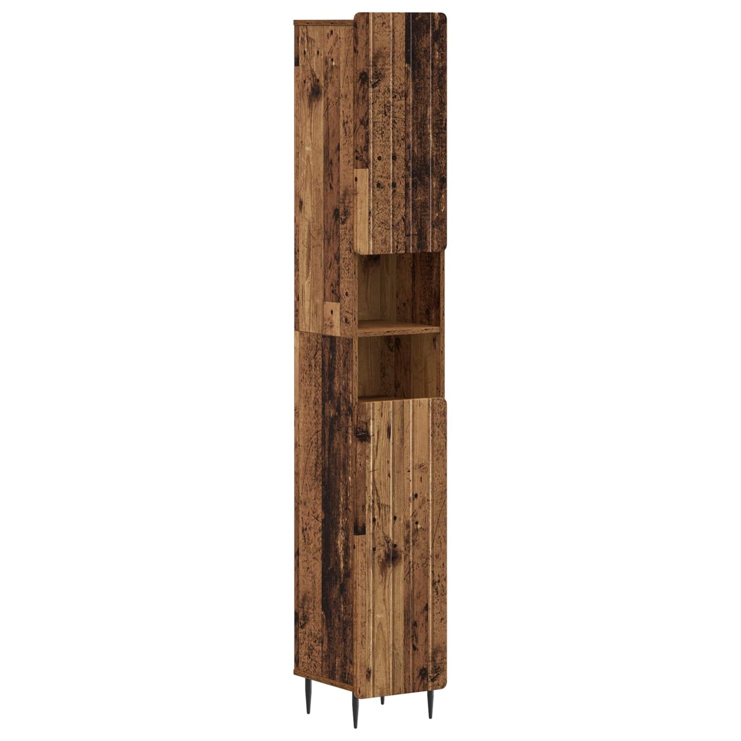 Bathroom Cabinet with Open Shelf ZWOLLE Old Wood