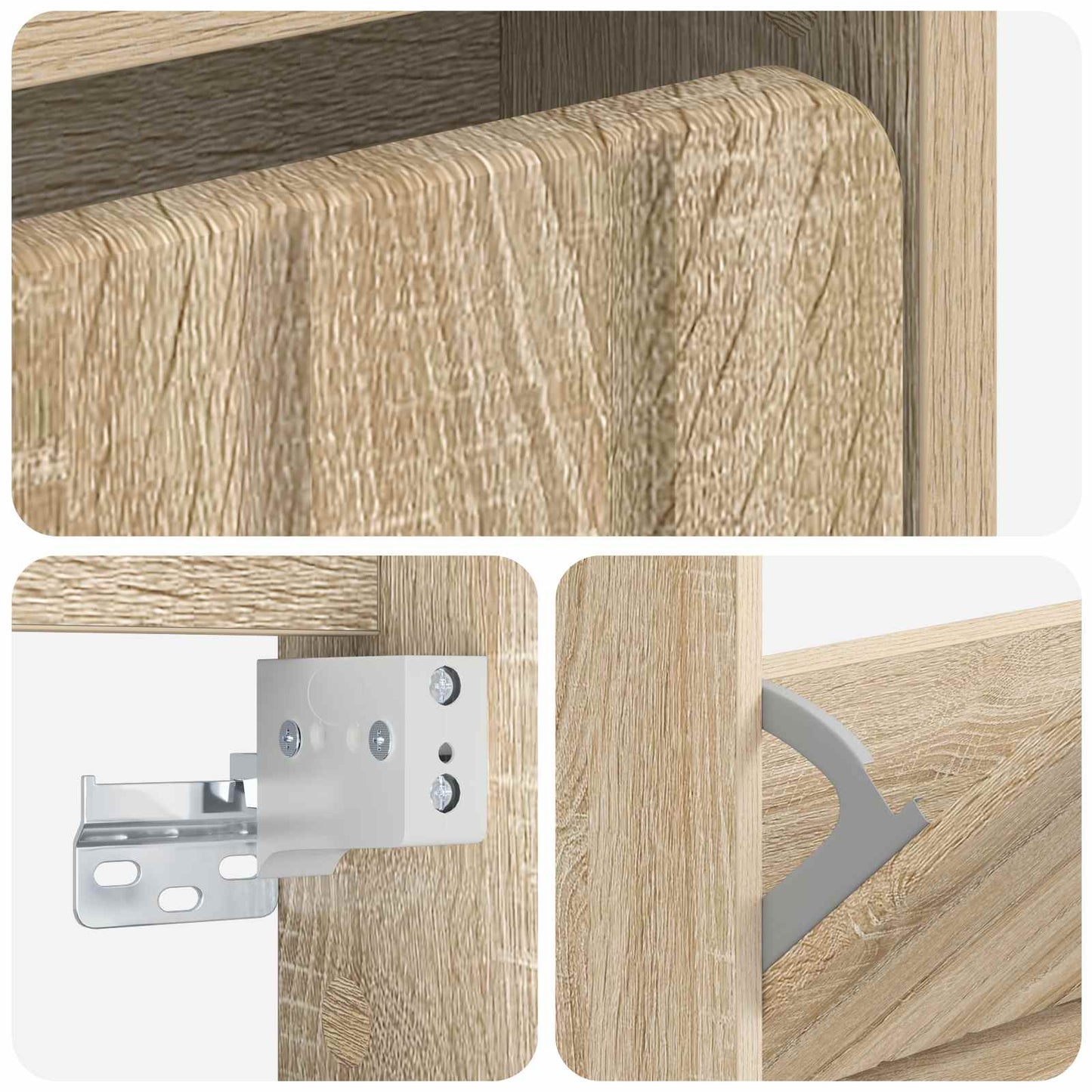 Wall-Mounted Shoe Cabinet ZWOLLE 71 x 17 x 43 cm Sonoma Oak