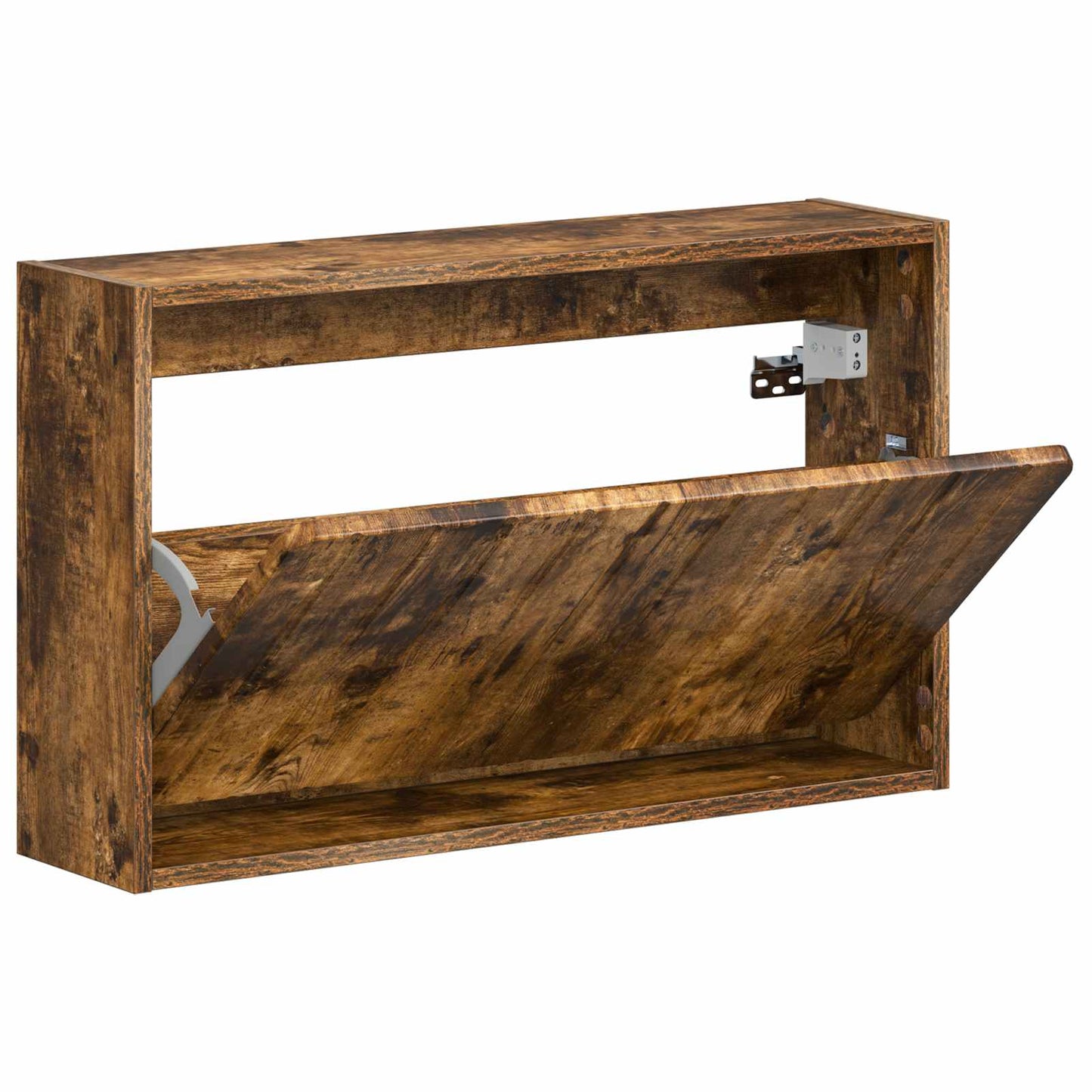 Wall-Mounted Shoe Cabinet ZWOLLE 71 x 17 x 43 cm Smoked Oak