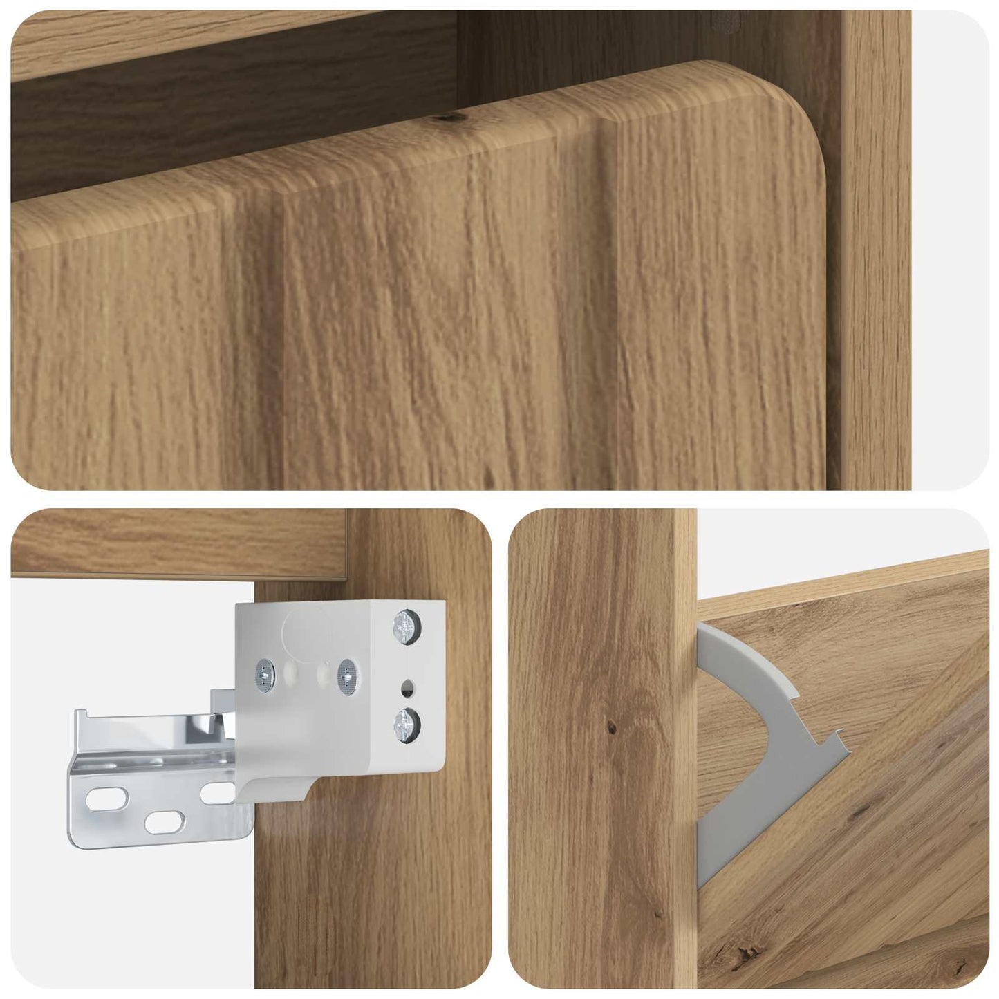 Wall-Mounted Shoe Cabinet ZWOLLE 71 x 17 x 43 cm Artisan Oak