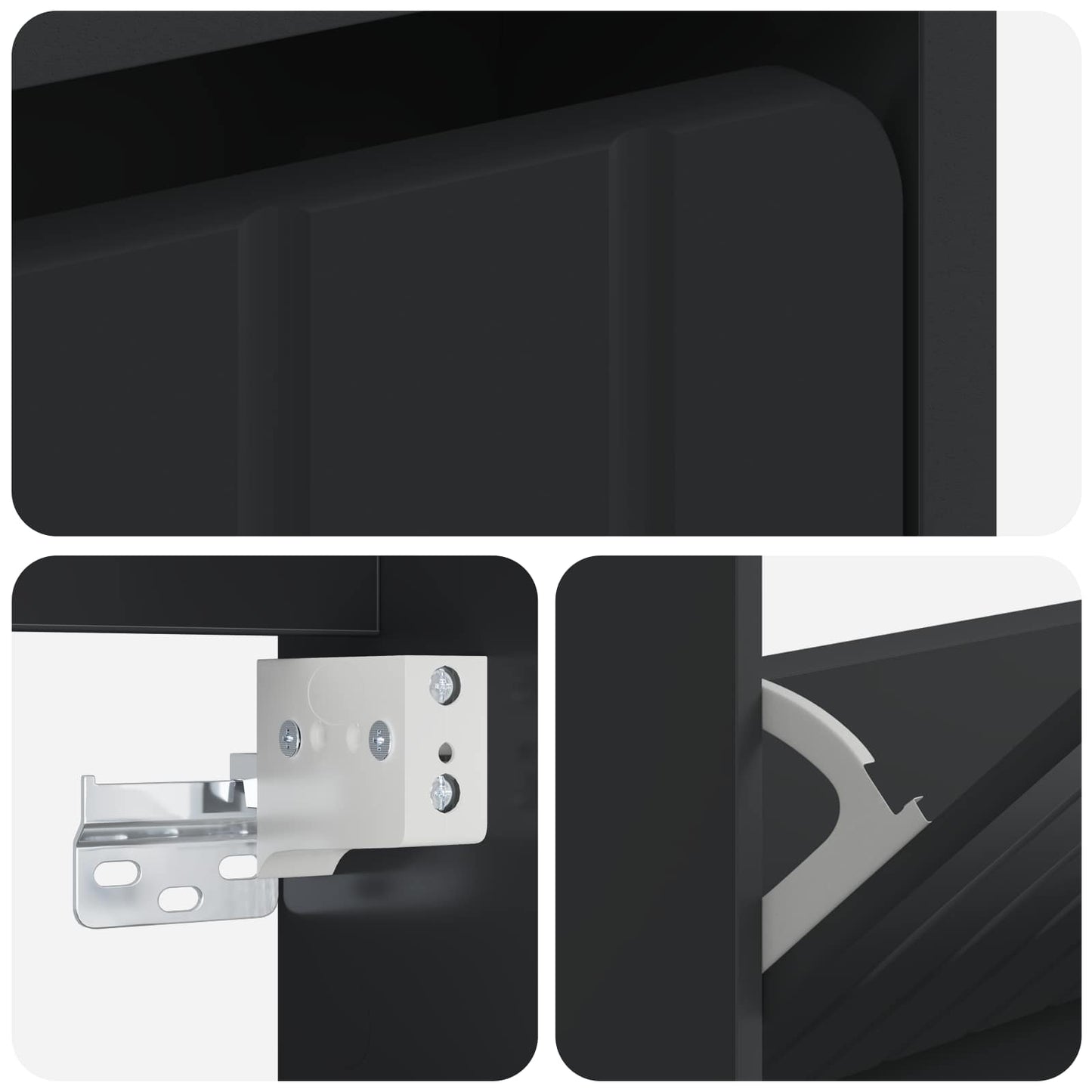 Wall-Mounted Shoe Cabinet ZWOLLE 71 x 17 x 86 cm Black