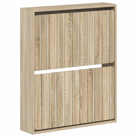Wall-Mounted Shoe Cabinet ZWOLLE 71 x 17 x 86 cm Sonoma Oak