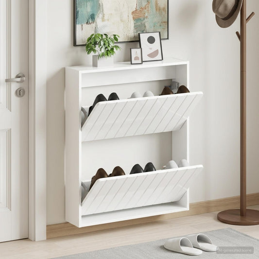 Wall-Mounted Shoe Cabinet ZWOLLE 71 x 17 x 86 cm