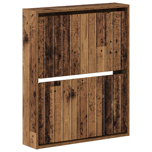 Wall-Mounted Shoe Cabinet ZWOLLE 71 x 17 x 86 cm Old Wood