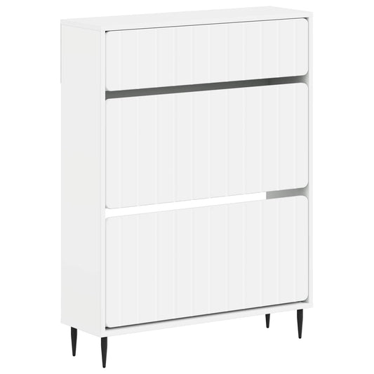 Shoe Cabinet ZWOLLE 78 x 24 x 103 cm Engineered Wood White