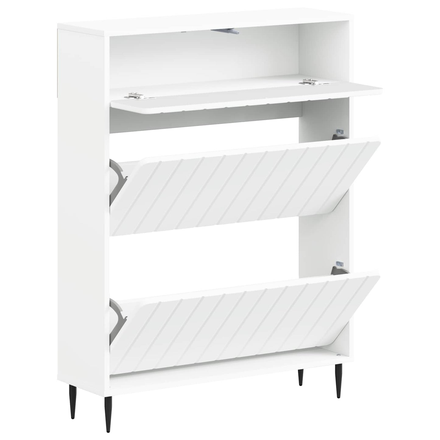 Shoe Cabinet ZWOLLE 78 x 24 x 103 cm Engineered Wood White