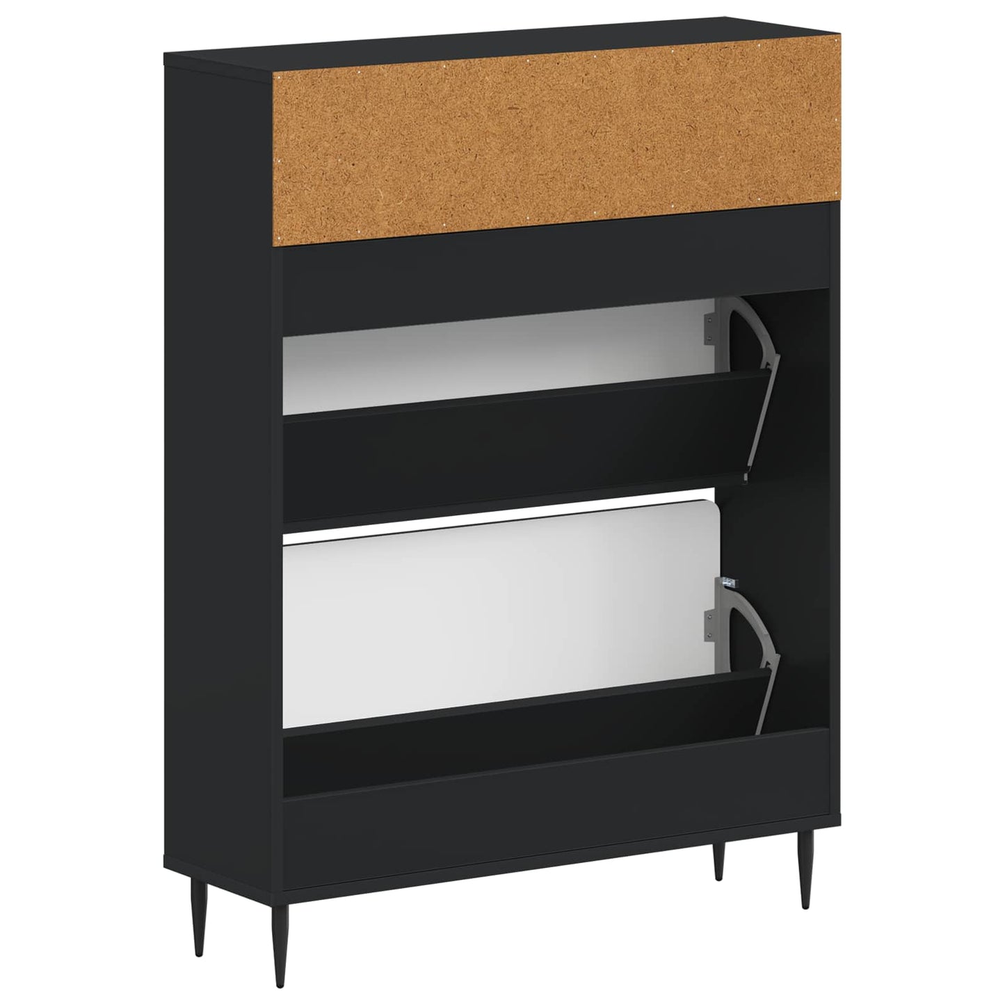 Shoe Cabinet ZWOLLE 78 x 24 x 103 cm Engineered Wood Black