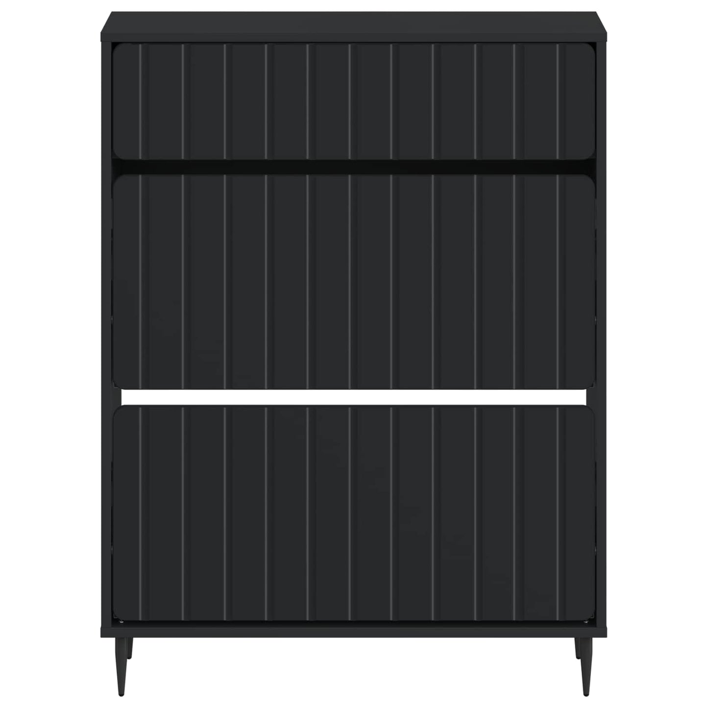 Shoe Cabinet ZWOLLE 78 x 24 x 103 cm Engineered Wood Black