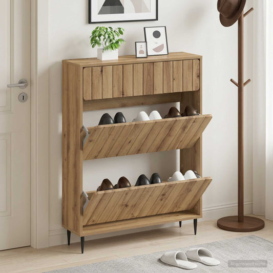 Shoe Cabinet ZWOLLE 78 x 24 x 103 cm Engineered Wood
