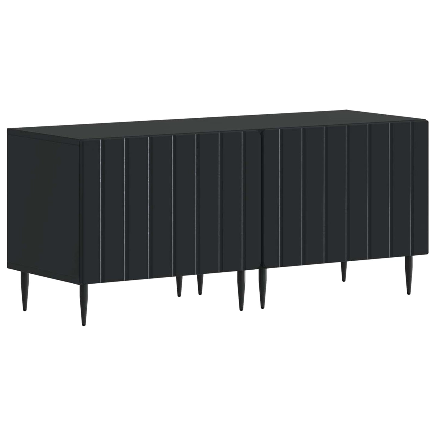 TV Cabinet Black Engineered Wood