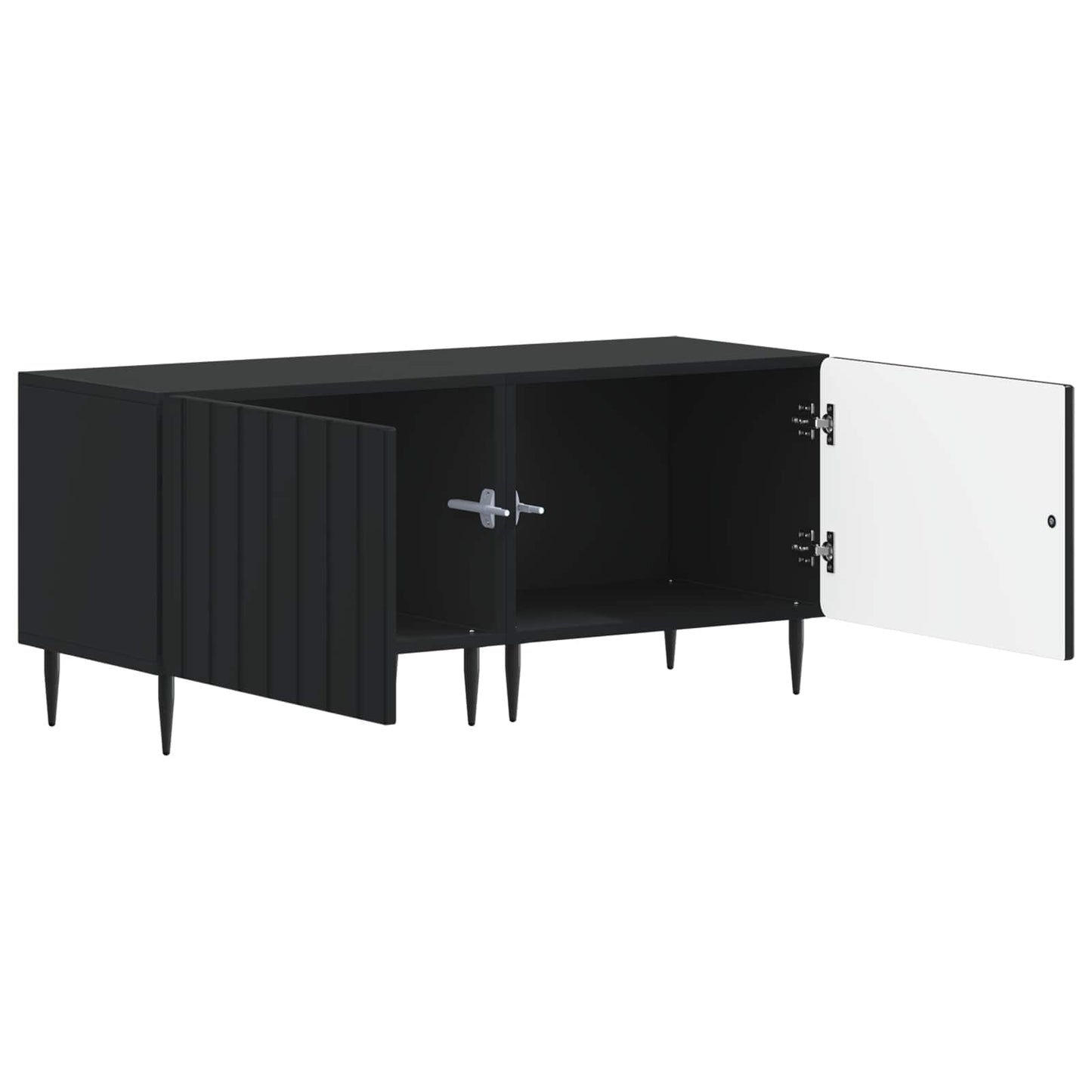 TV Cabinet Black Engineered Wood