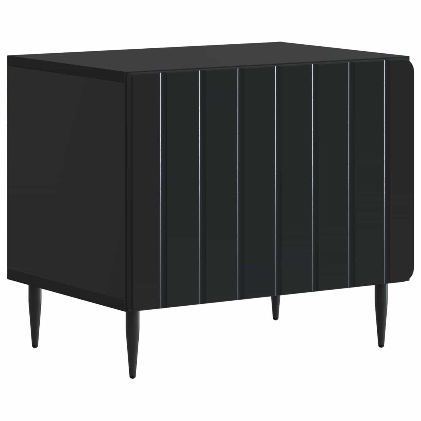 TV Cabinet Black Engineered Wood