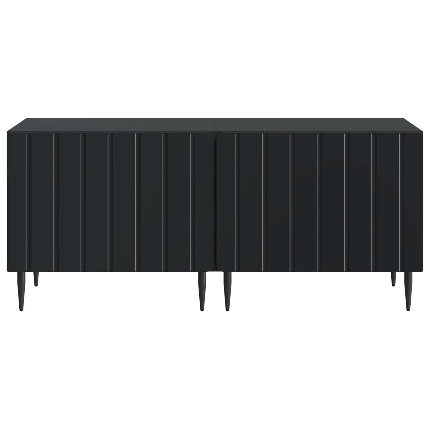 TV Cabinet Black Engineered Wood