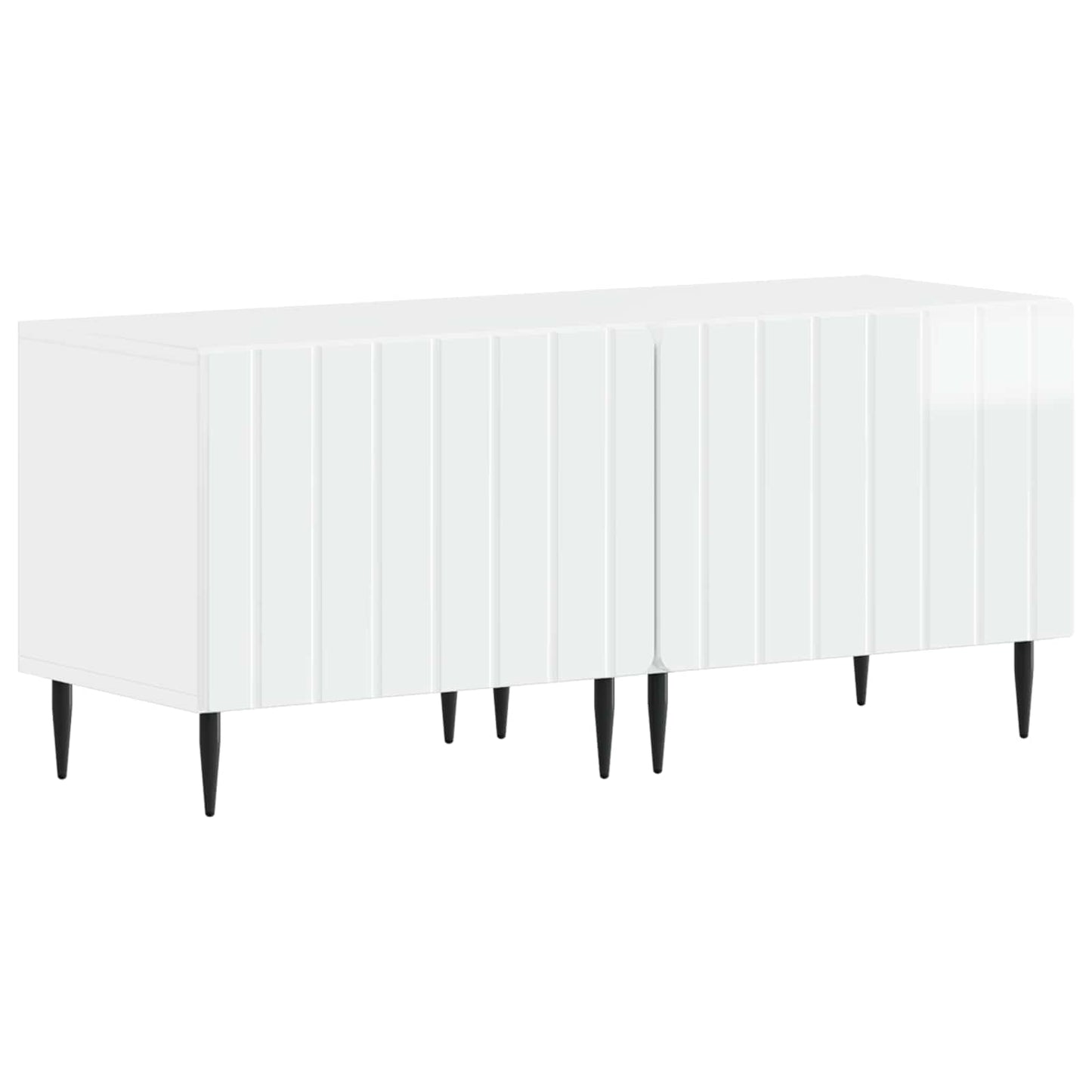 TV Cabinet High Gloss White Engineered Wood