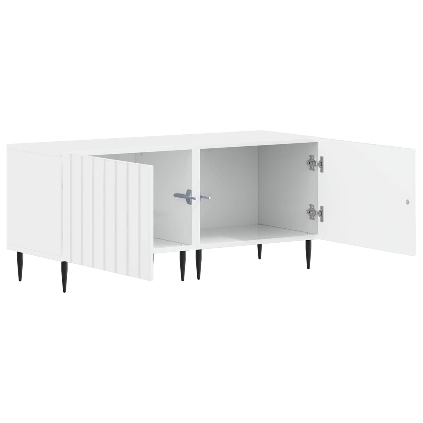 TV Cabinet High Gloss White Engineered Wood