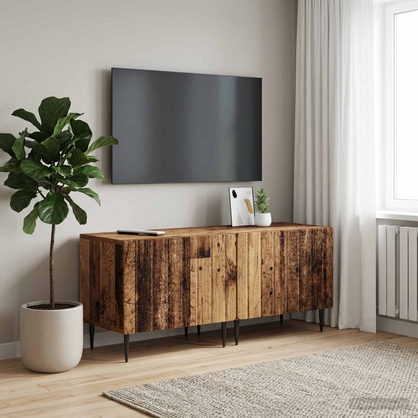 TV Cabinet Old Wood Engineered Wood