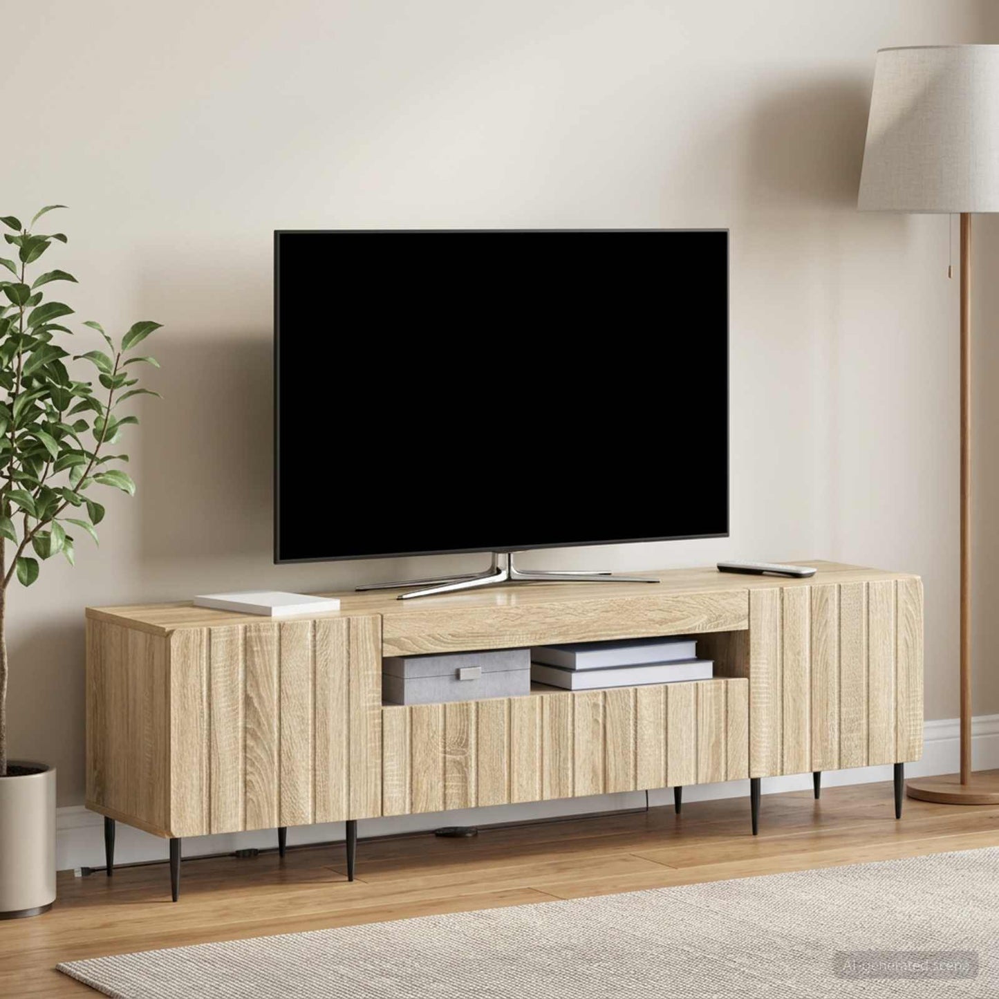 LED TV Cabinet Sonoma Oak Engineered Wood