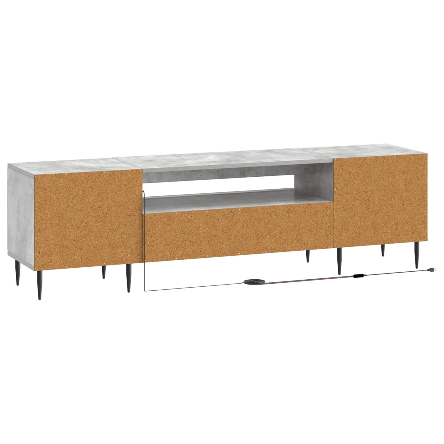 LED TV Cabinet Concrete Grey Engineered Wood