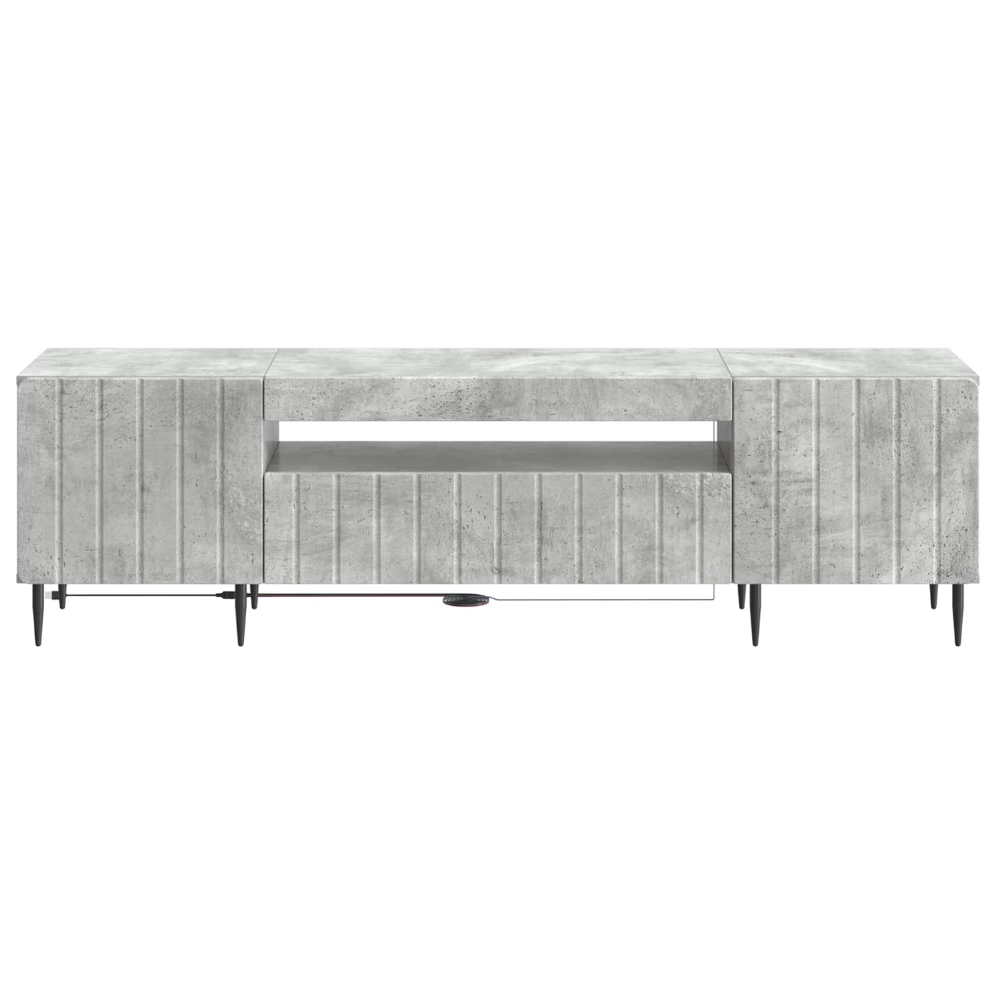 LED TV Cabinet Concrete Grey Engineered Wood
