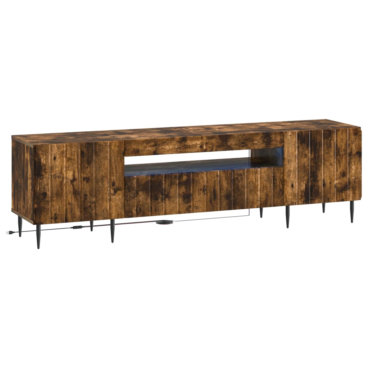 LED TV Cabinet Smoked Oak Engineered Wood