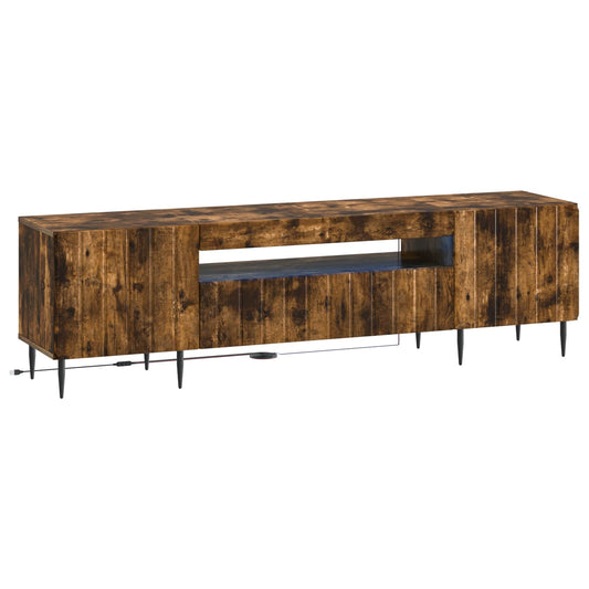 LED TV Cabinet ZWOLLE Smoked Oak Engineered Wood
