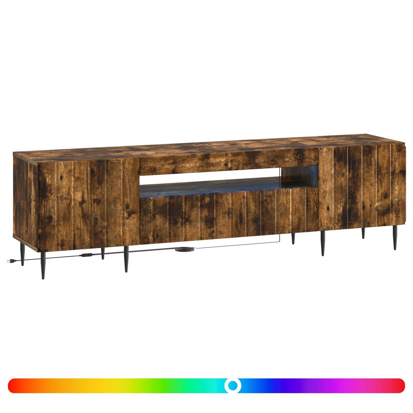 LED TV Cabinet Smoked Oak Engineered Wood