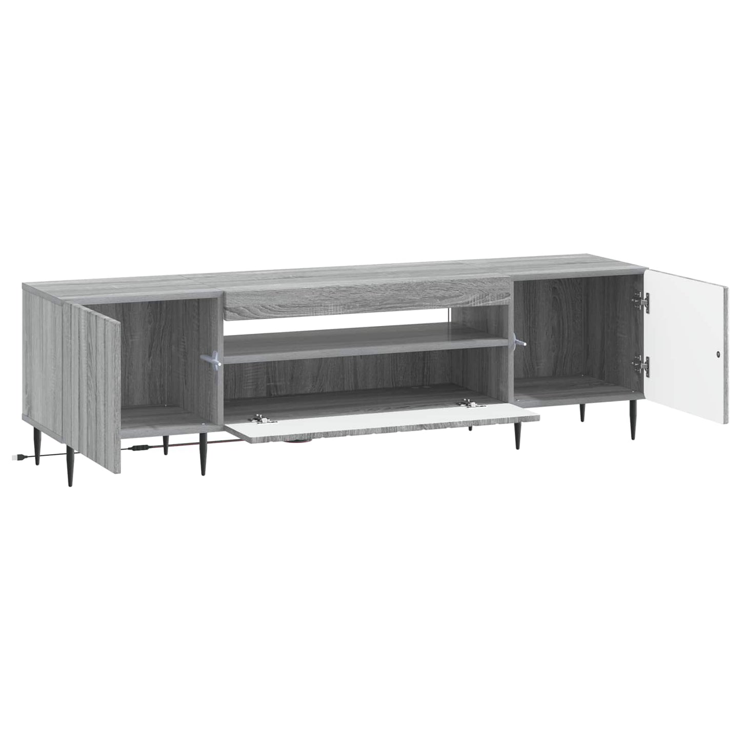 LED TV Cabinet Grey Sonoma Engineered Wood