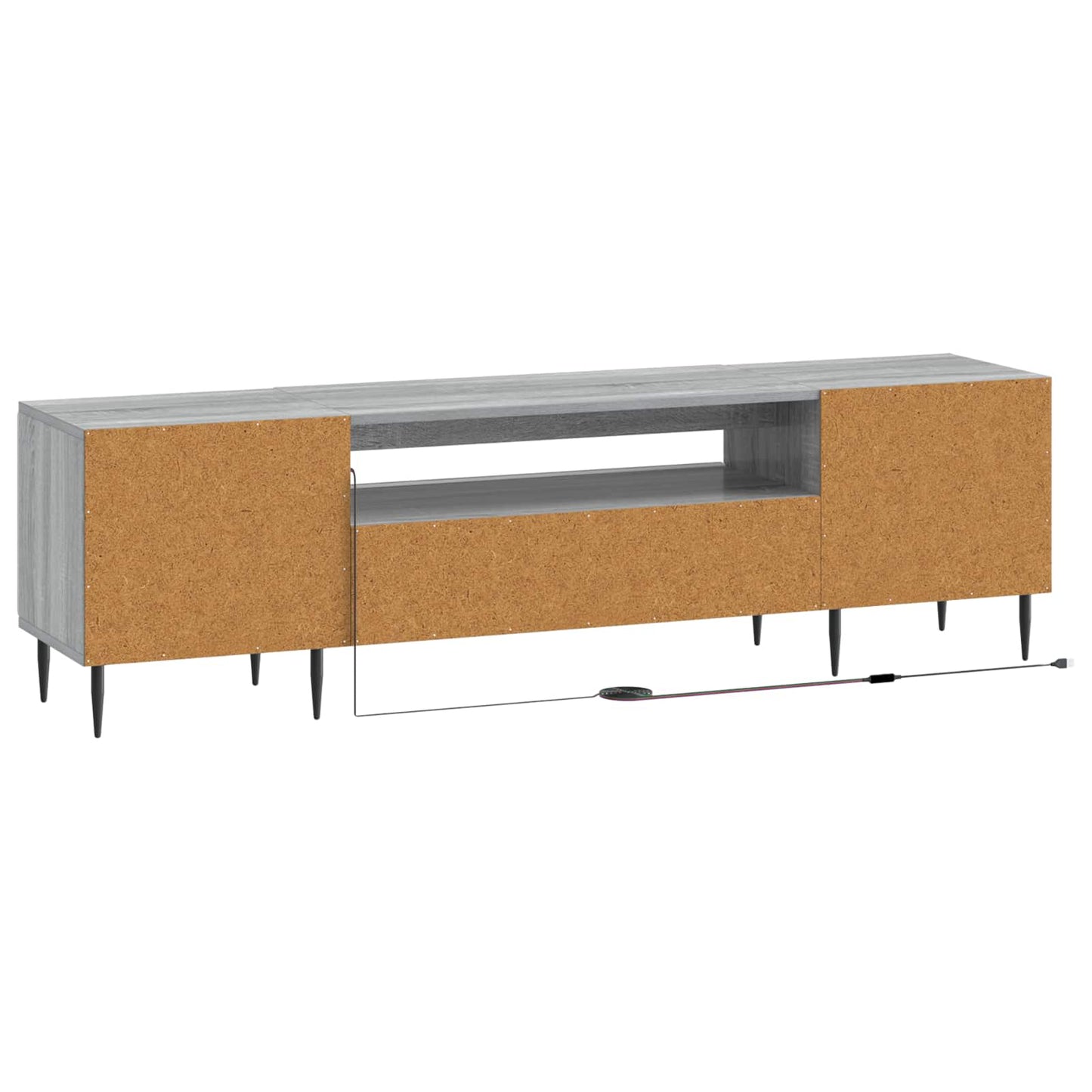 LED TV Cabinet Grey Sonoma Engineered Wood