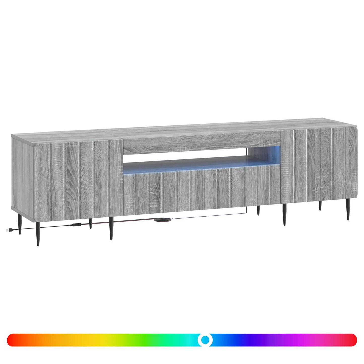 LED TV Cabinet Grey Sonoma Engineered Wood