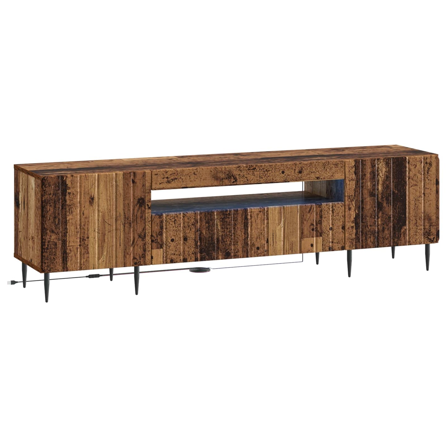 LED TV Cabinet Old Wood Engineered Wood