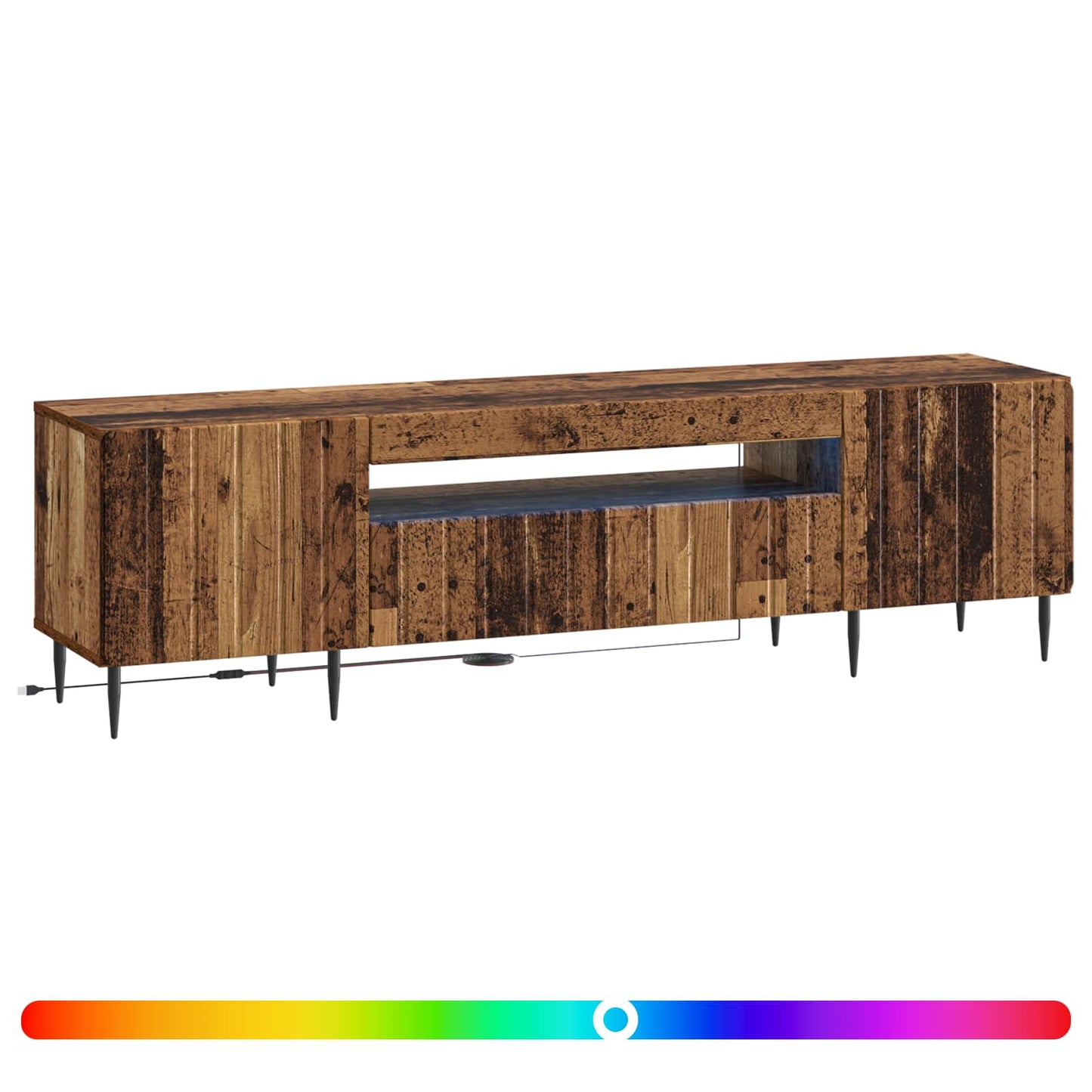 LED TV Cabinet Old Wood Engineered Wood