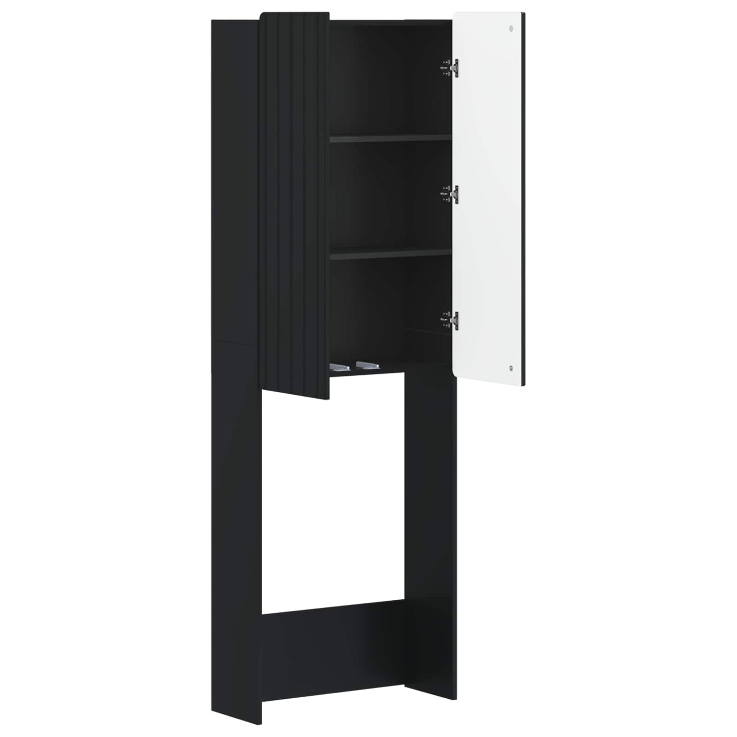 Toilet Cabinet ZWOLLE Black 66 x 25.5 x 190 cm Engineered Wood