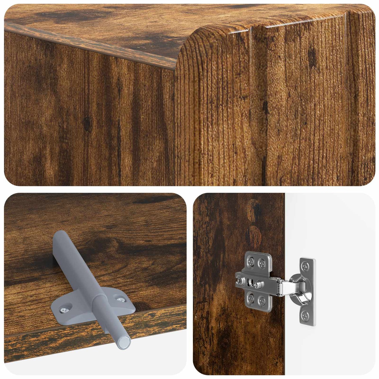 Toilet Cabinet ZWOLLE Smoked Oak 66 x 25.5 x 190 cm