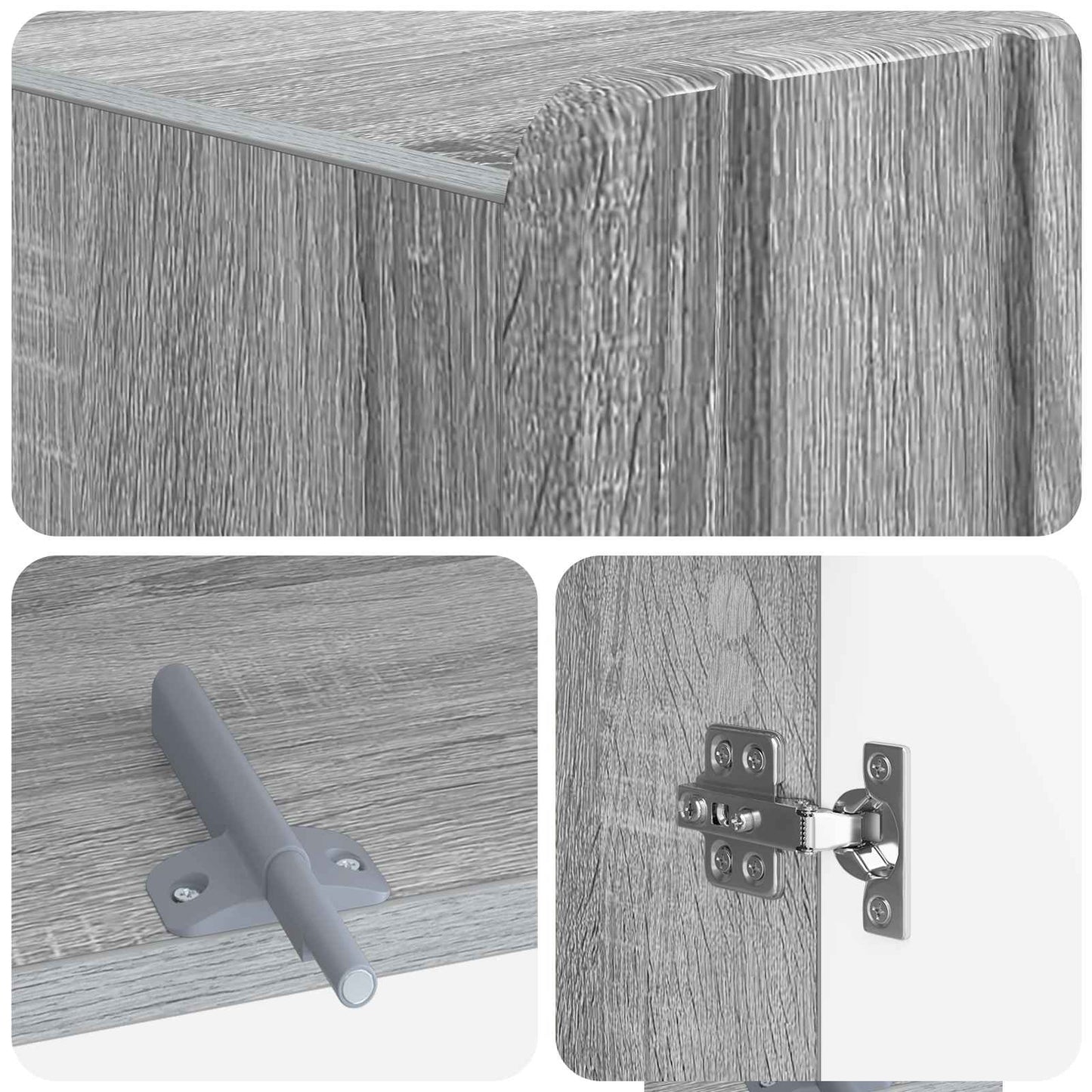 Toilet Cabinet ZWOLLE Grey Sonoma 66 x 25.5 x 190 cm