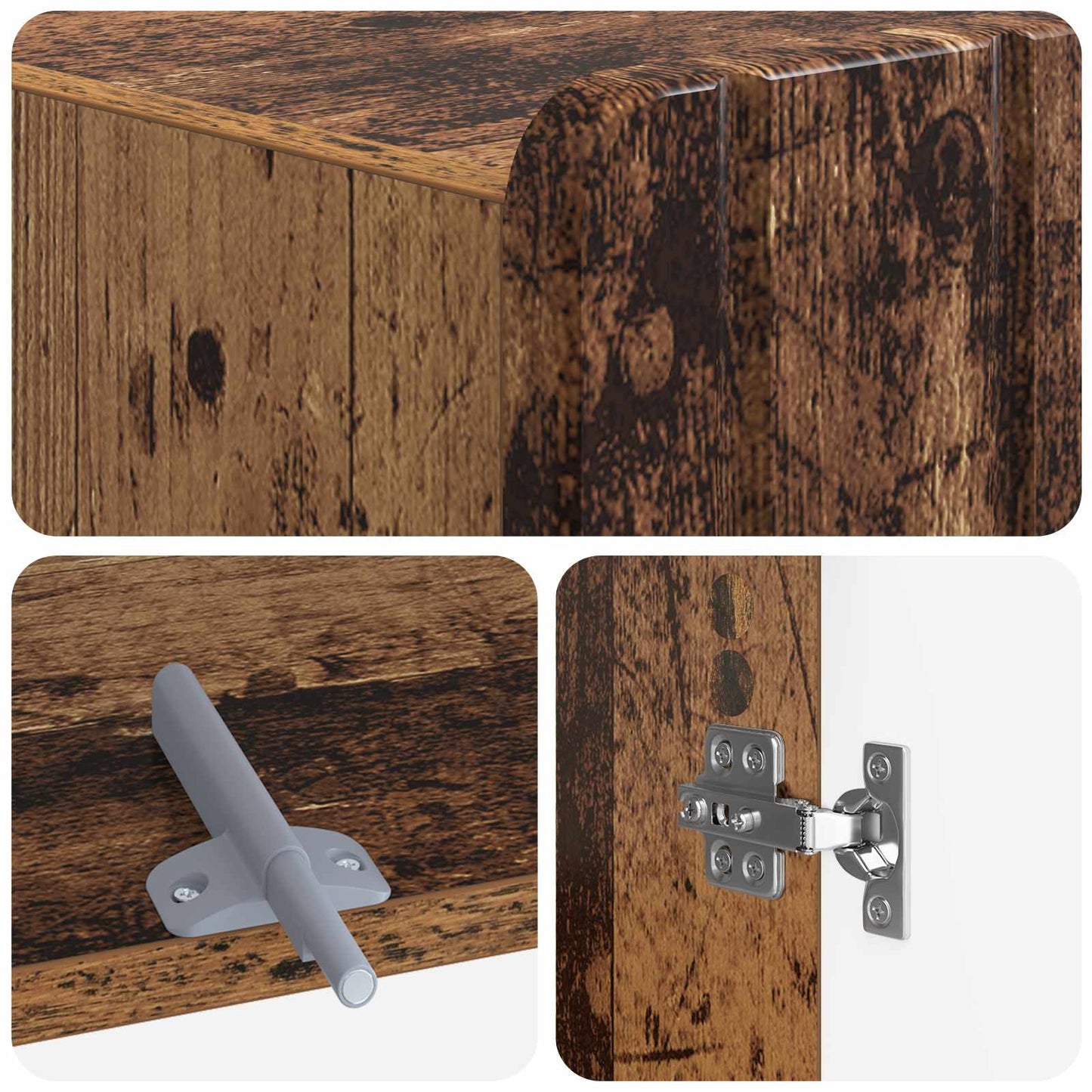 Toilet Cabinet ZWOLLE Old Wood 66 x 25.5 x 190 cm