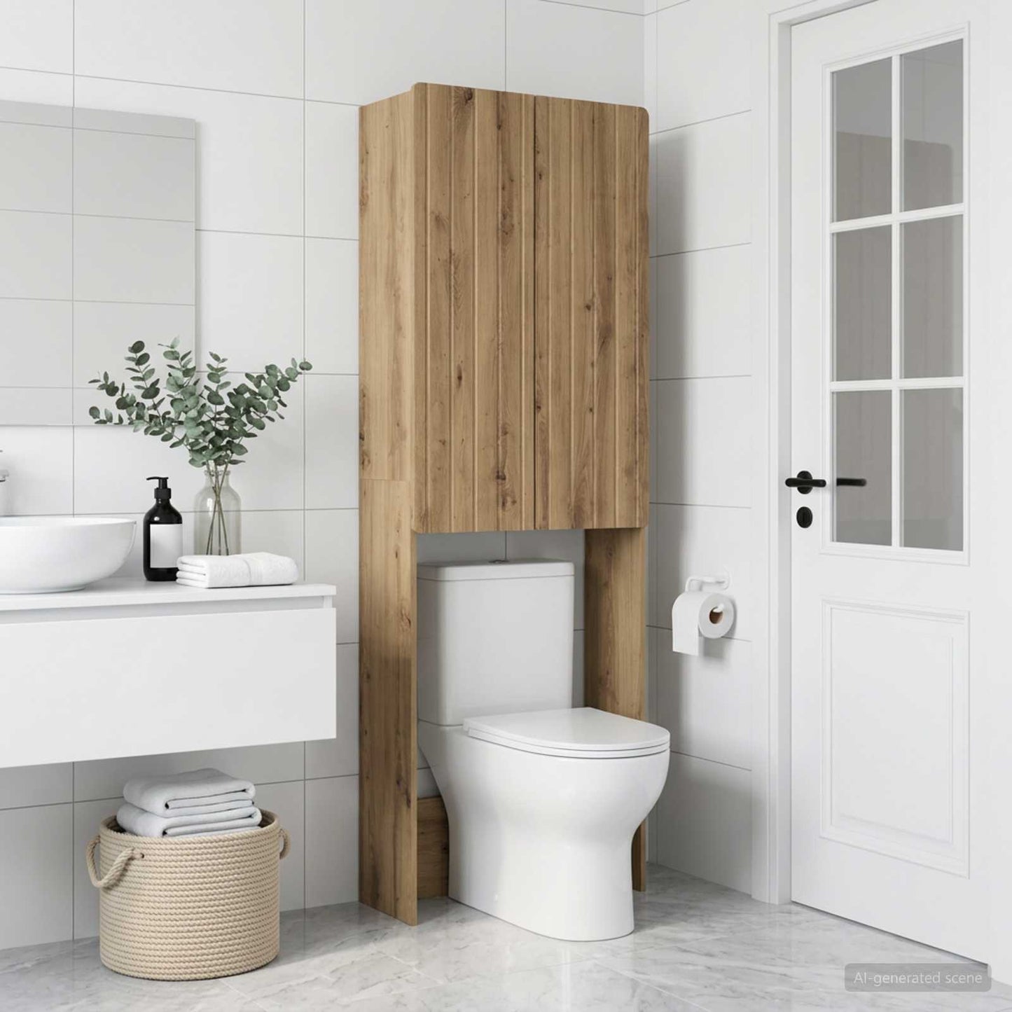 Toilet Cabinet ZWOLLE Artisan Oak 66 x 25.5 x 190 cm