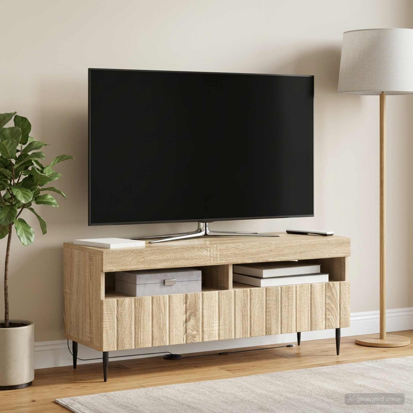 LED TV Cabinet Sonoma Oak Engineered Wood