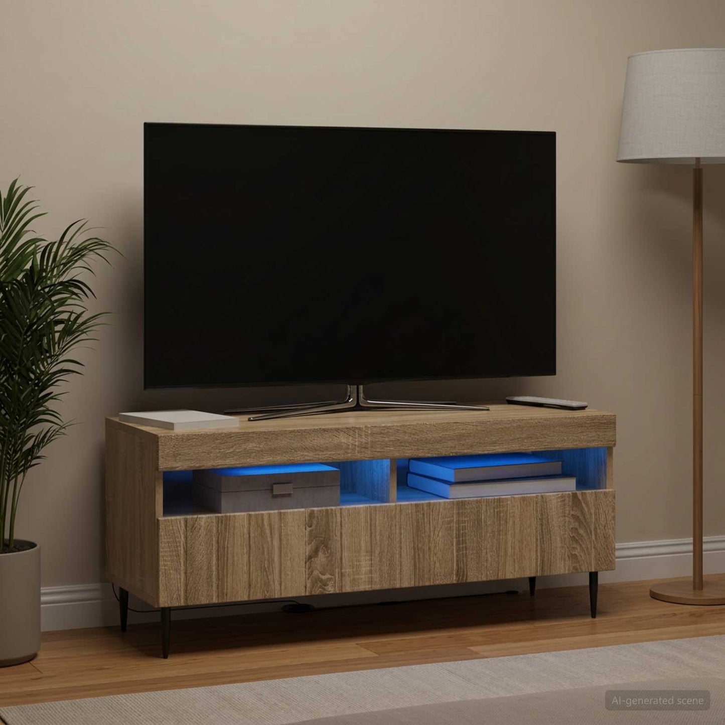 LED TV Cabinet Sonoma Oak Engineered Wood