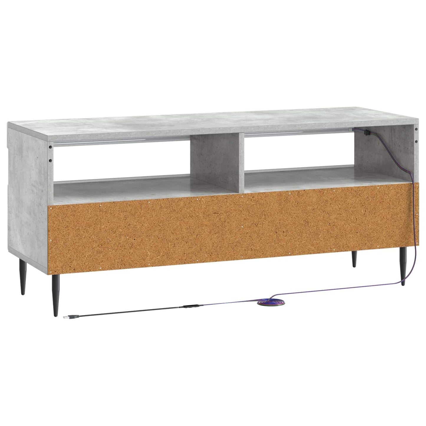 LED TV Cabinet Concrete Grey Engineered Wood