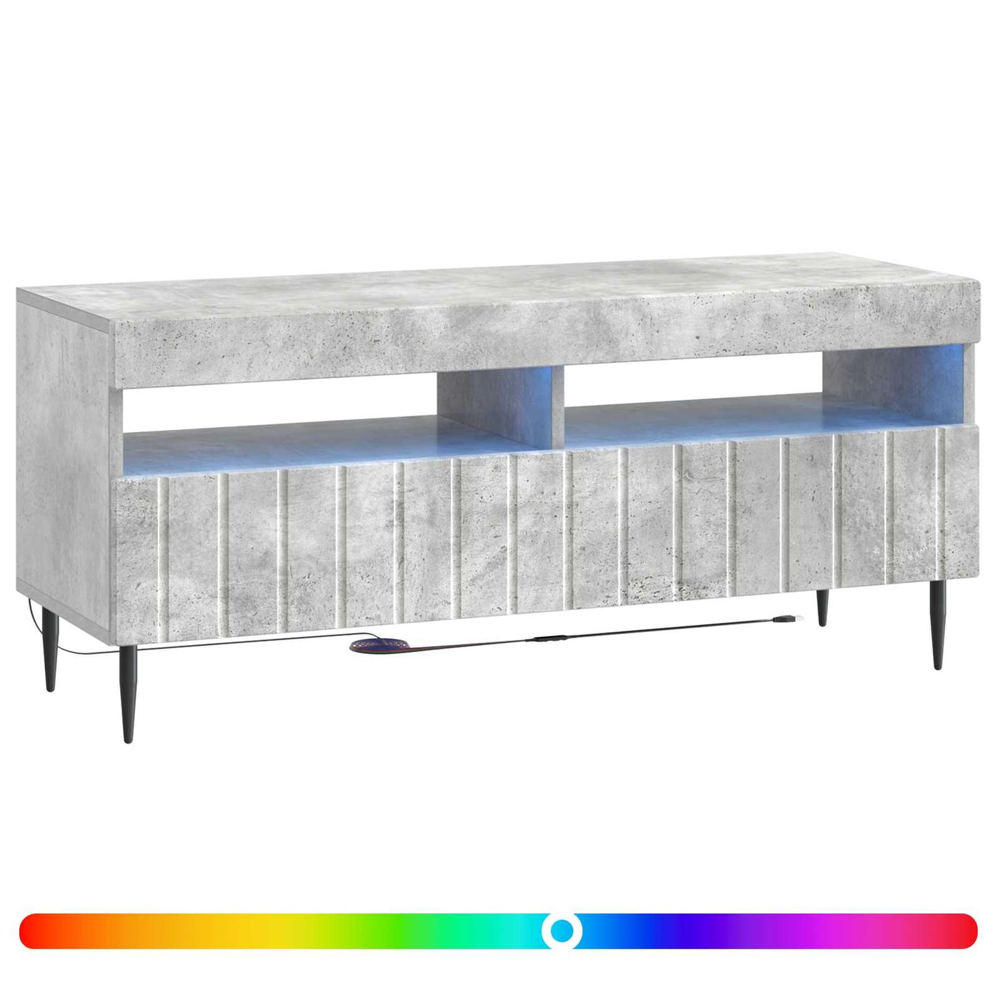 LED TV Cabinet Concrete Grey Engineered Wood