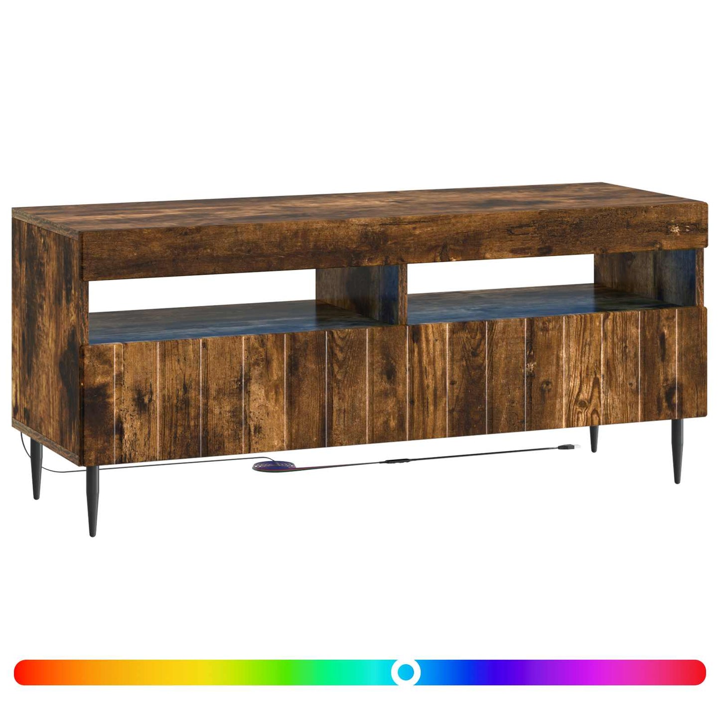 LED TV Cabinet Smoked Oak Engineered Wood