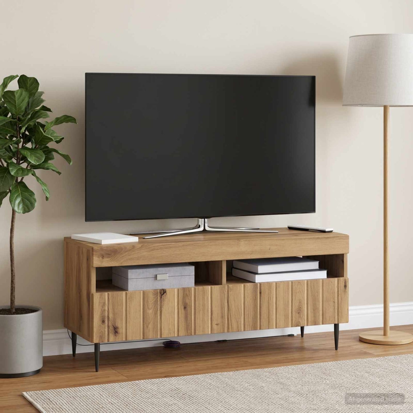 LED TV Cabinet Artisan Oak Engineered Wood
