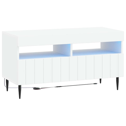 LED TV Cabinet White Engineered Wood