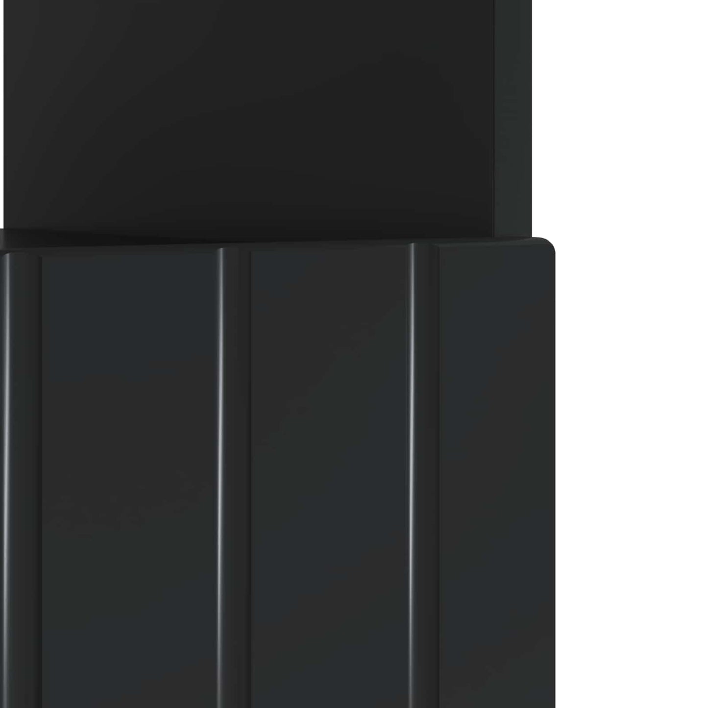 LED TV Cabinet Black Engineered Wood