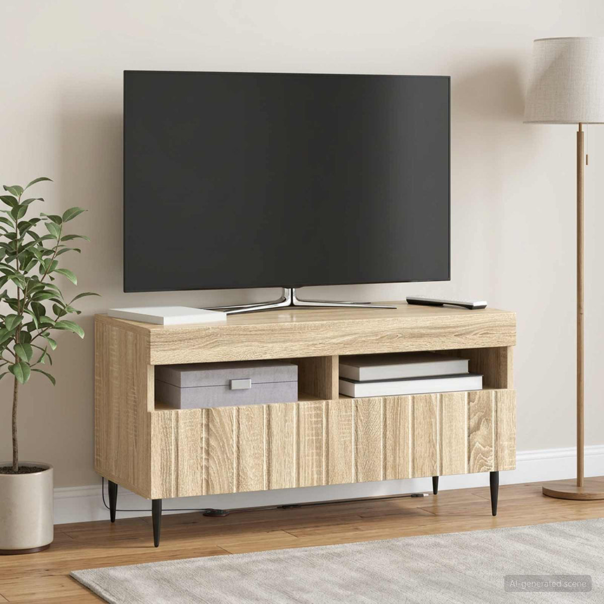 LED TV Cabinet ZWOLLE 81 x 35 x 43 cm Sonoma Oak
