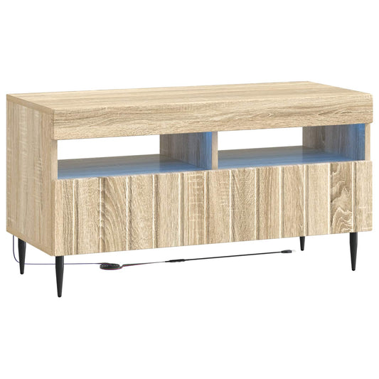 LED TV Cabinet ZWOLLE Sonoma Oak Engineered Wood
