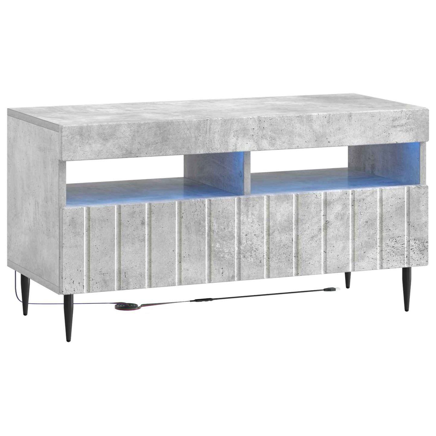 LED TV Cabinet Concrete Grey Engineered Wood