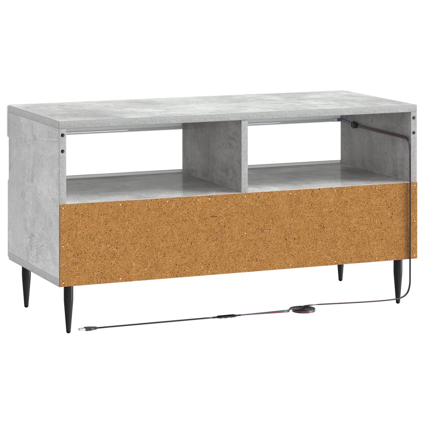 LED TV Cabinet Concrete Grey Engineered Wood